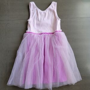 Mini Boden purple tulle girls dress.